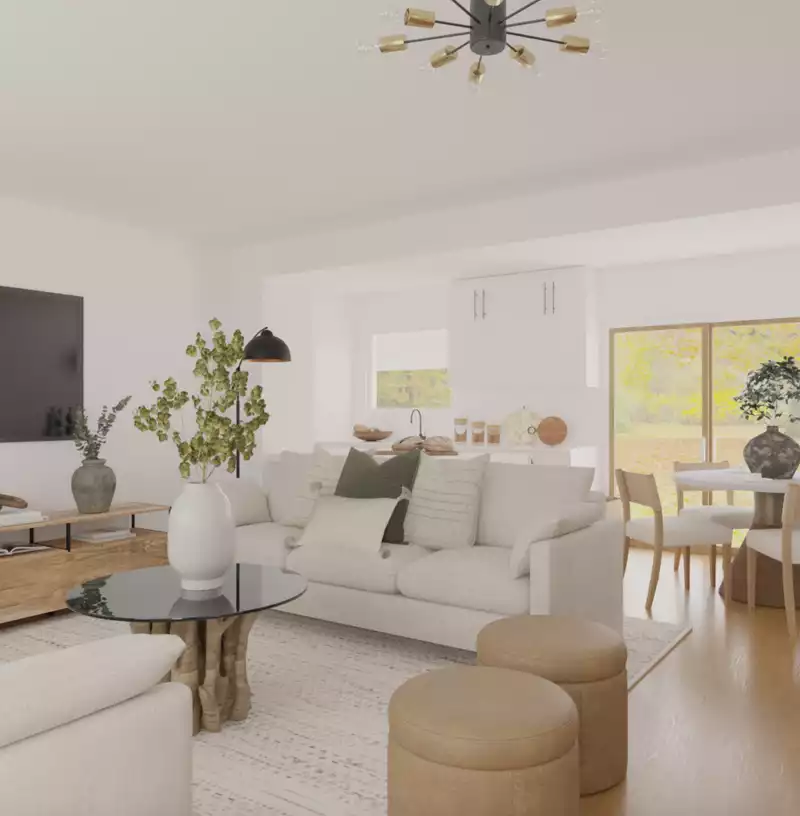 Transitional, Scandinavian Living Room Design by Havenly Interior Designer Tara