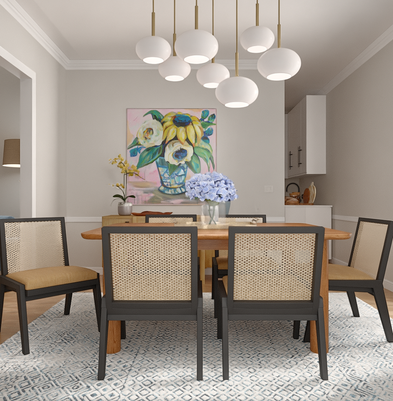Contemporary, Traditional Dining Room Design by Havenly Interior Designer Alyssa