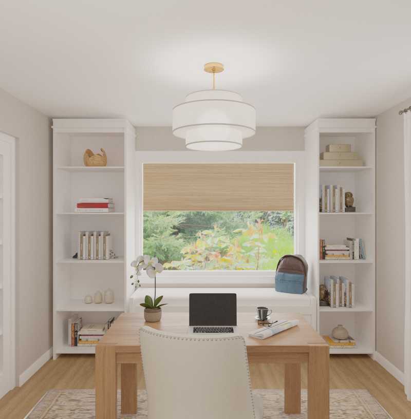 Modern, Glam, Transitional Office Design by Havenly Interior Designer Toussaint