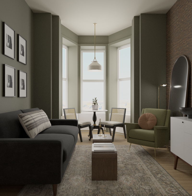 Modern, Industrial Living Room Design by Havenly Interior Designer Vye