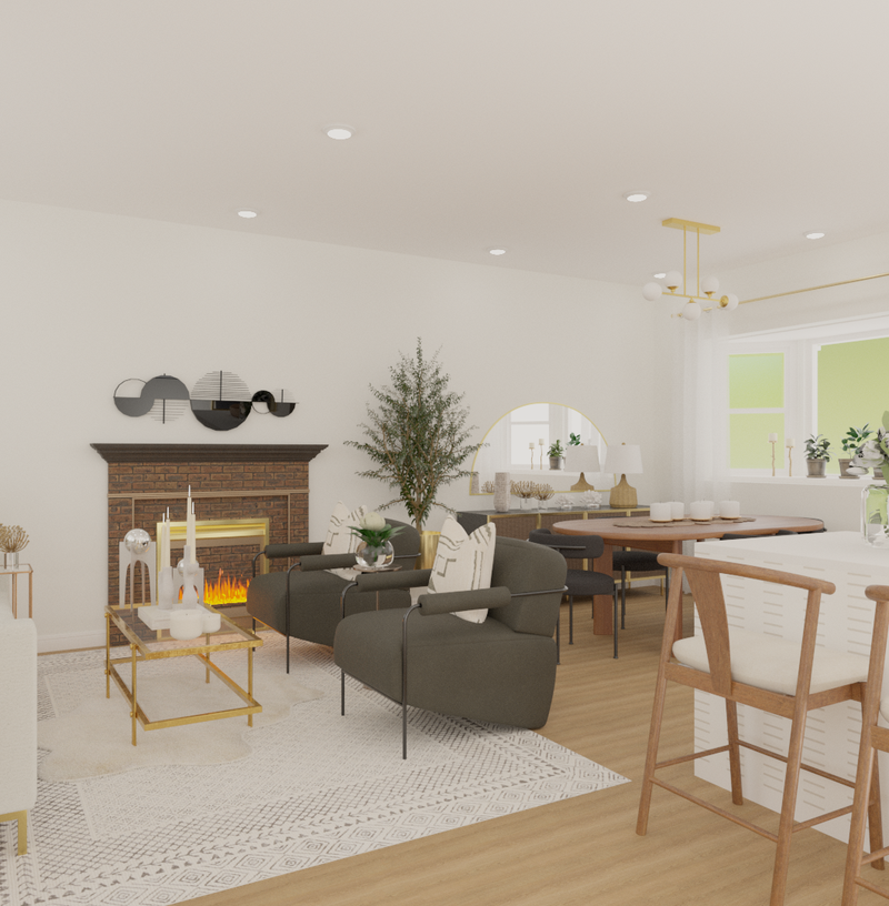 Midcentury Modern, Scandinavian Living Room Design by Havenly Interior Designer Cherish-Joie