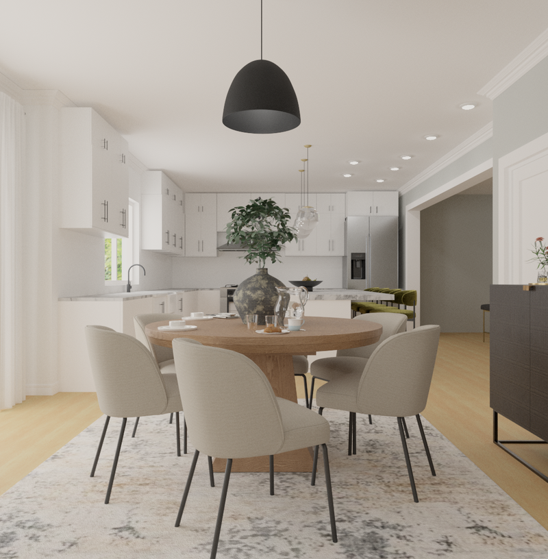 Modern, Classic, Scandinavian Dining Room Design by Havenly Interior Designer Katie