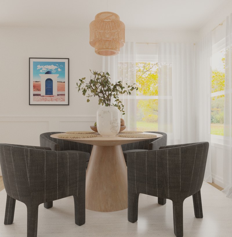 Modern, Bohemian, Traditional, Farmhouse Dining Room Design by Havenly Interior Designer Kait