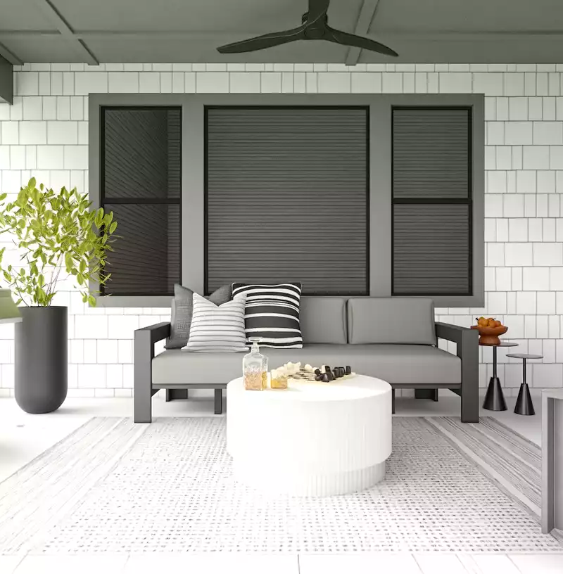 Transitional Outdoor Space Design by Havenly Interior Designer Alyssa