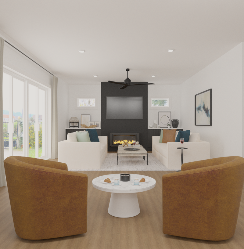 Modern, Minimal Living Room Design by Havenly Interior Designer Mary