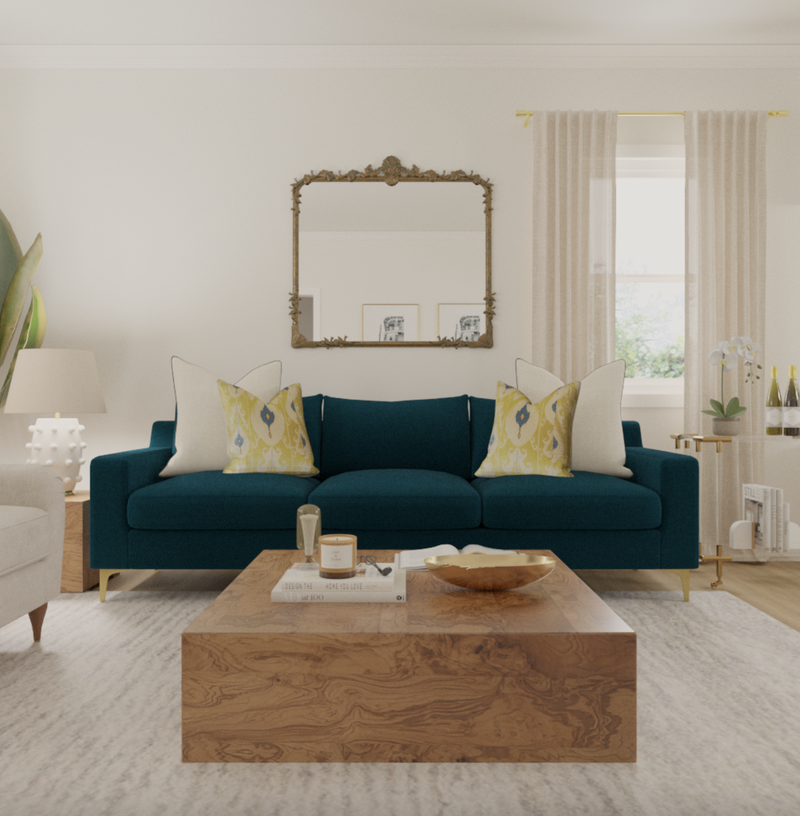 Glam Living Room Design by Havenly Interior Designer Vye