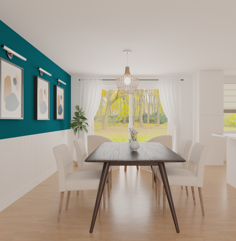 Modern, Eclectic, Transitional Dining Room Design by Havenly Interior Designer Jimena