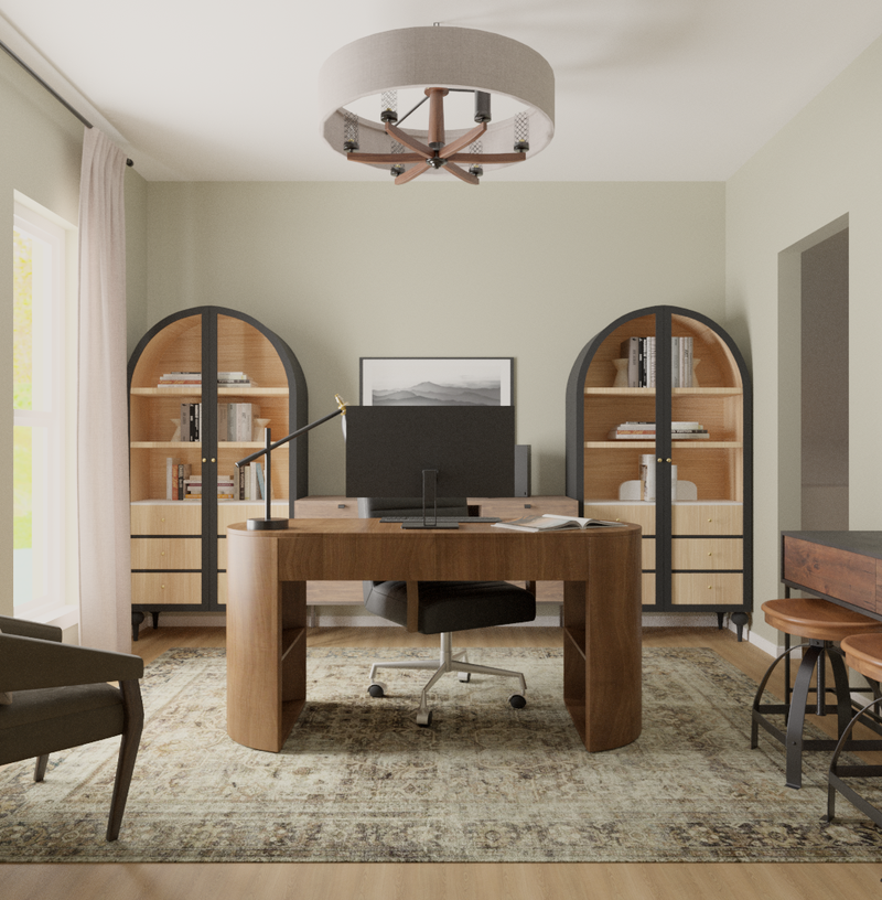 Classic, Industrial Office Design by Havenly Interior Designer Marisa