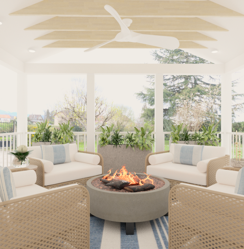 Classic, Coastal, Transitional Outdoor Space Design by Havenly Interior Designer Cherish-Joie