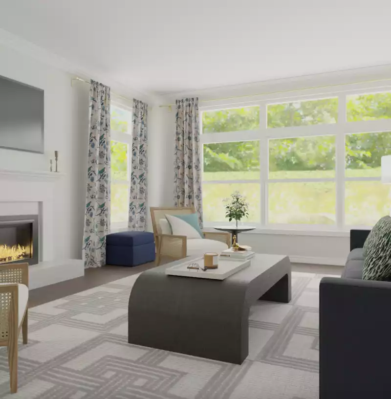 Classic, Glam, Traditional Living Room Design by Havenly Interior Designer Vye