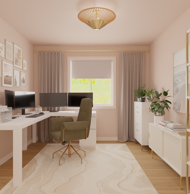 Contemporary, Modern, Eclectic Office Design by Havenly Interior Designer Katie