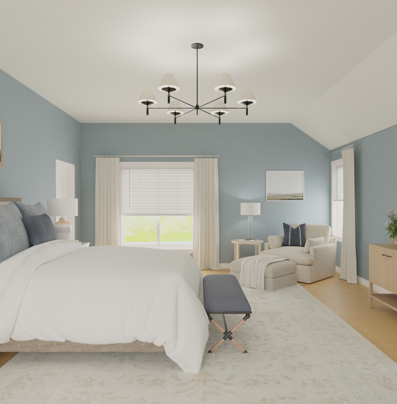 Classic, Coastal, Farmhouse Living Room Design by Havenly Interior Designer Katie