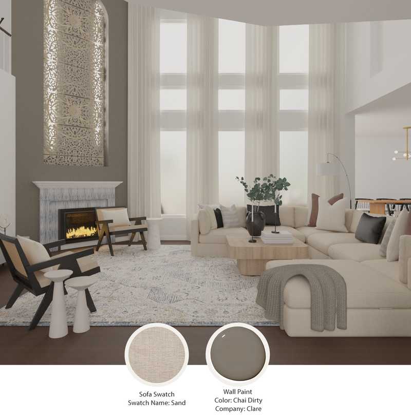 Contemporary, Modern, Minimal, Scandinavian Living Room Design by Havenly Interior Designer Sana