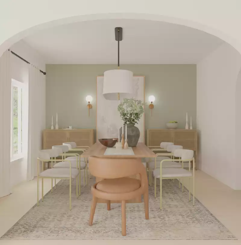 Modern, Coastal, Minimal, Scandinavian Dining Room Design by Havenly Interior Designer Sana