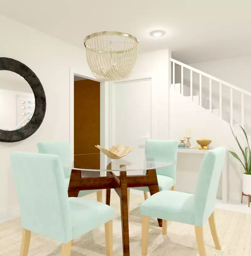 Coastal Dining Room Design by Havenly Interior Designer Ashley