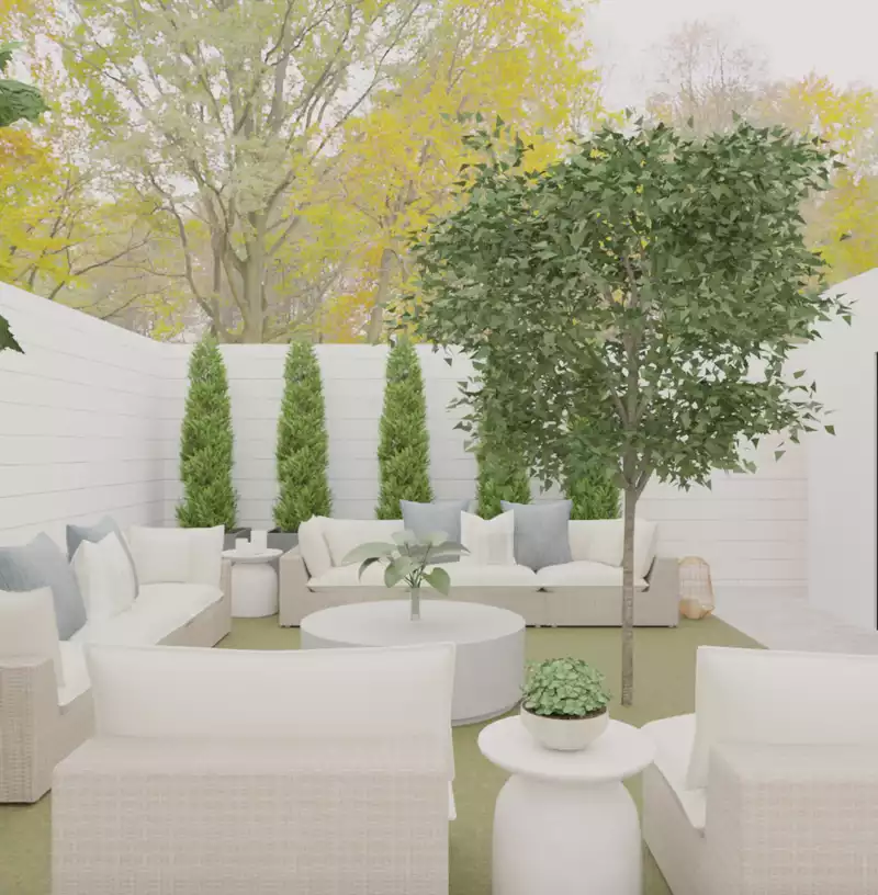 Bohemian, Farmhouse, Minimal, Scandinavian Outdoor Space Design by Havenly Interior Designer Tara
