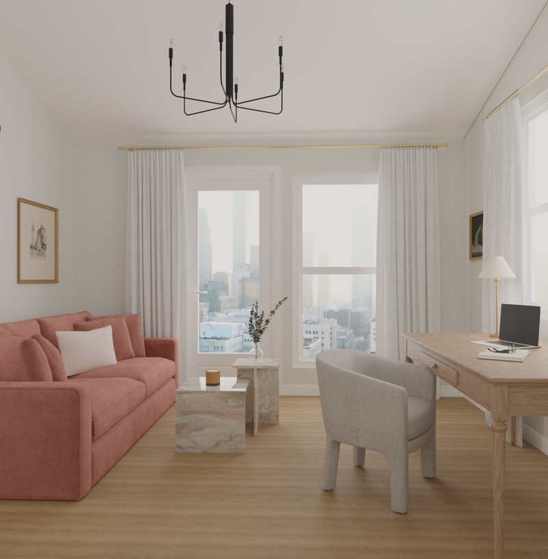 Glam, Vintage Office Design by Havenly Interior Designer Shahana