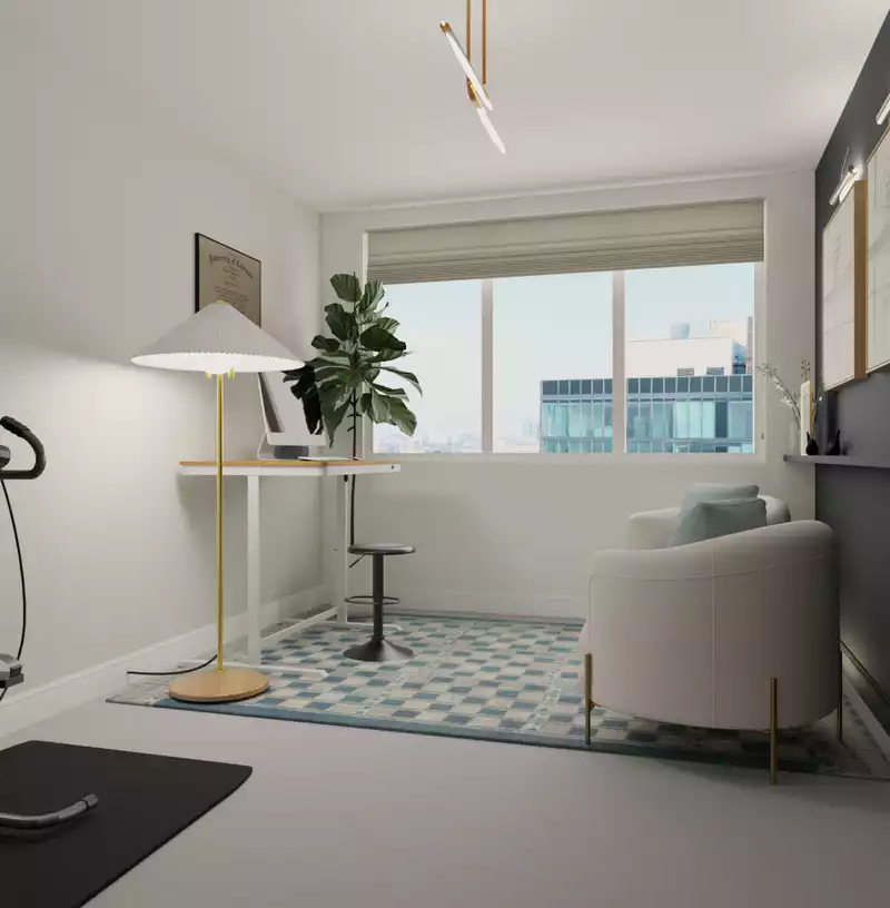 Midcentury Modern Office Design by Havenly Interior Designer Neha