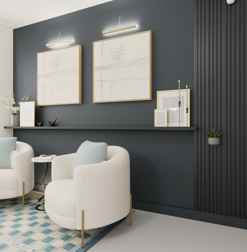 Midcentury Modern Office Design by Havenly Interior Designer Neha