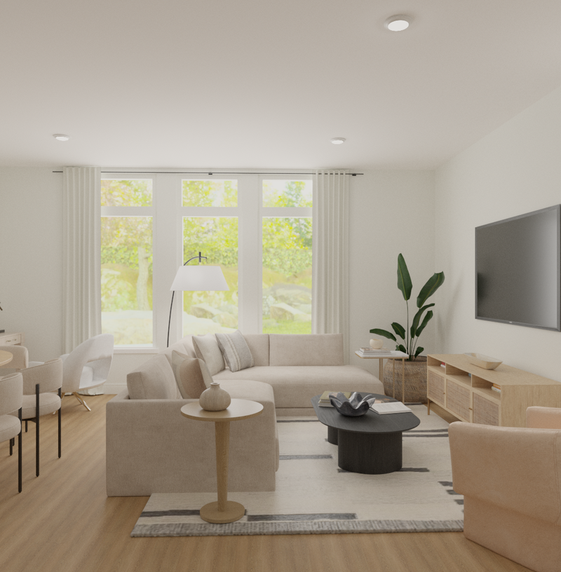 Contemporary, Minimal, Scandinavian Living Room Design by Havenly Interior Designer Angie