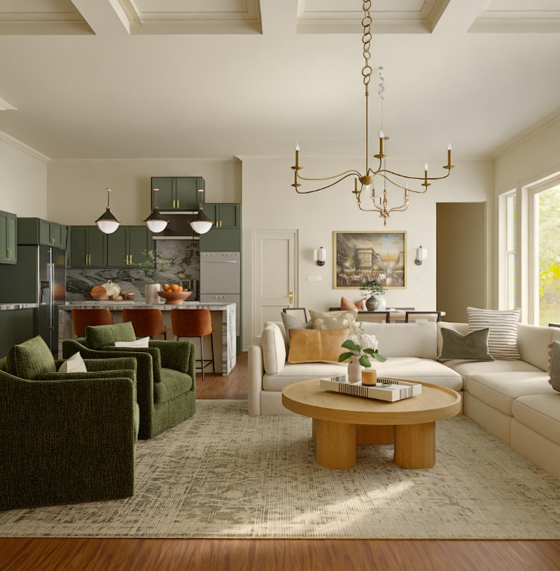 Classic, Rustic Living Room Design by Havenly Interior Designer Alyssa