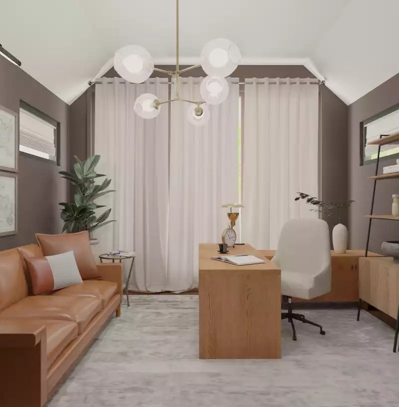 Classic, Transitional, Minimal, Classic Contemporary Office Design by Havenly Interior Designer Sana
