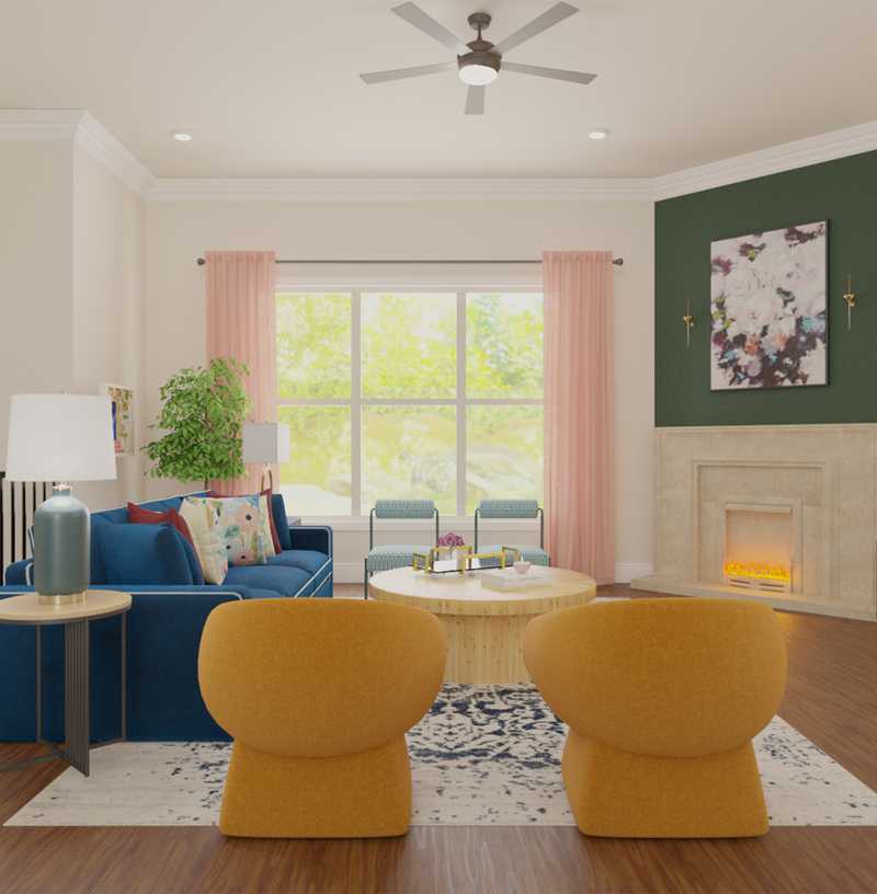 Classic, Eclectic, Bohemian, Traditional, Vintage Living Room Design by Havenly Interior Designer Jamie