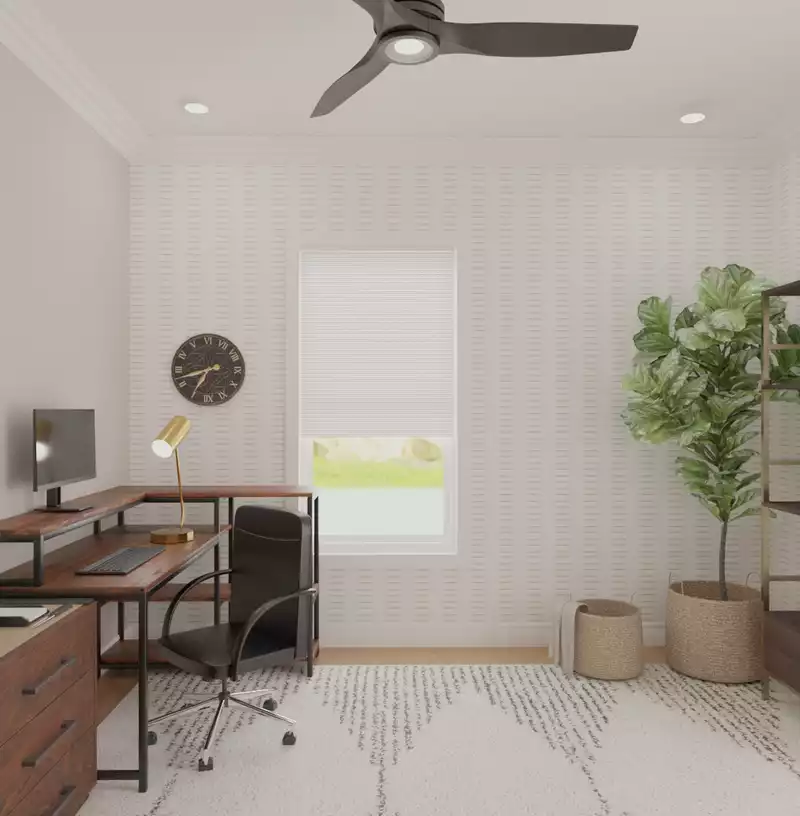 Modern, Coastal, Minimal, Scandinavian Office Design by Havenly Interior Designer Sana