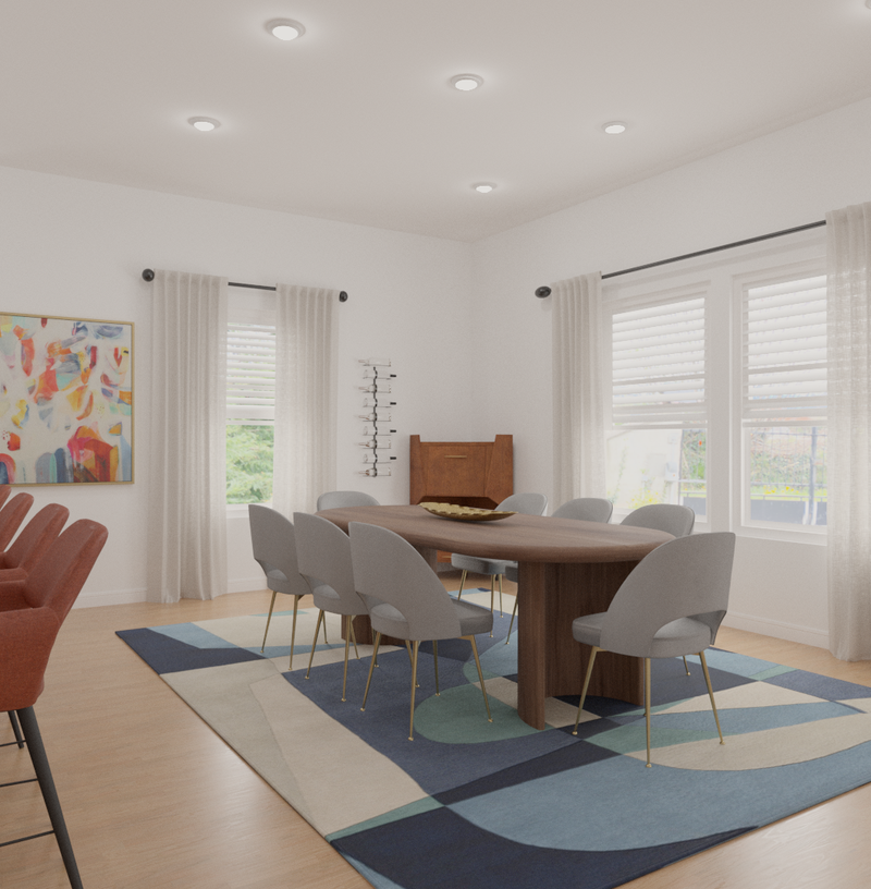 Midcentury Modern Dining Room Design by Havenly Interior Designer Jamie