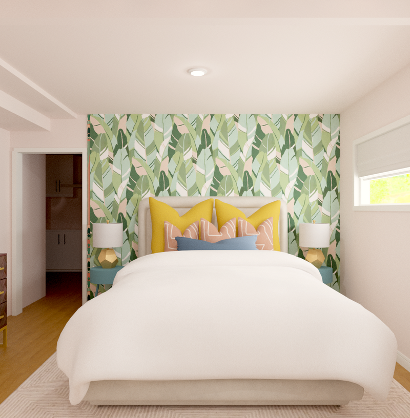 Eclectic, Midcentury Modern Bedroom Design by Havenly Interior Designer Ashley