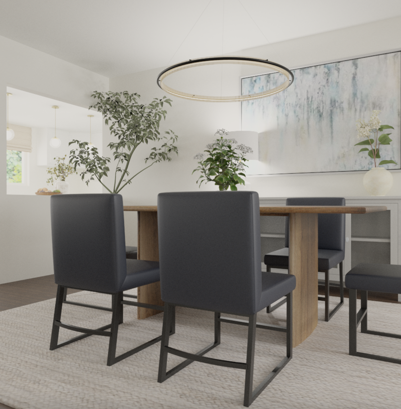 Modern, Bohemian, Coastal Dining Room Design by Havenly Interior Designer Vye