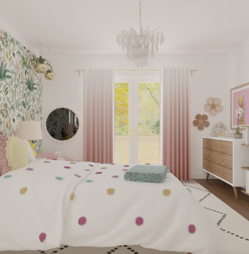 Eclectic, Bohemian, Preppy Bedroom Design by Havenly Interior Designer Tara