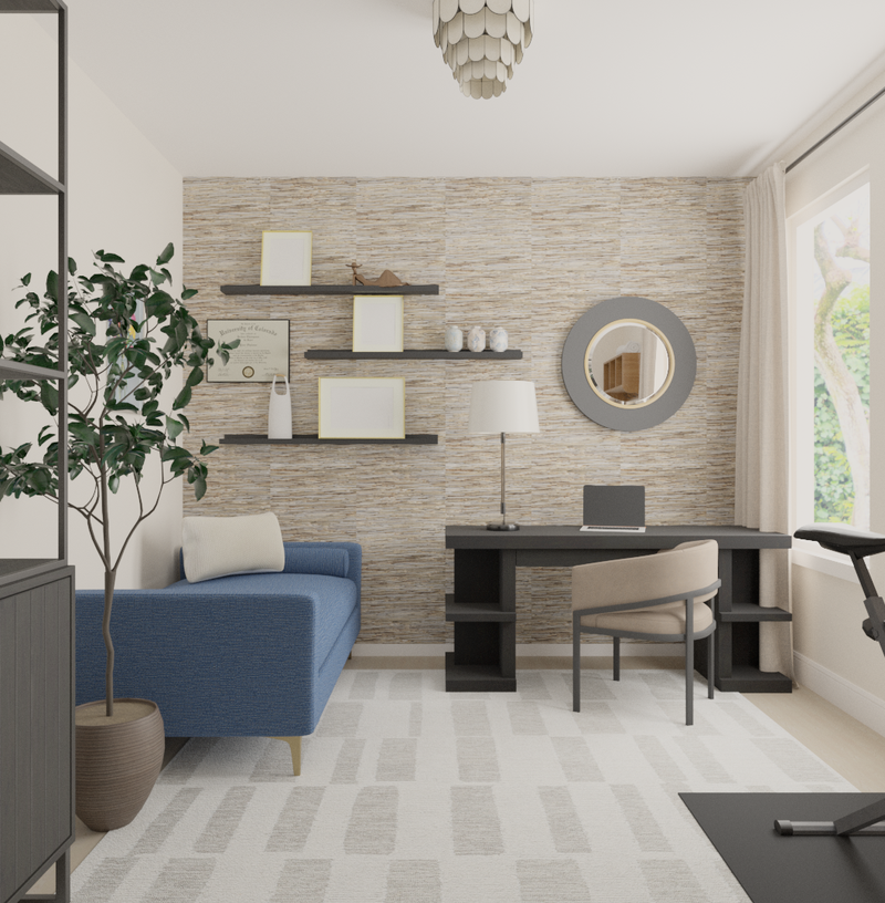Contemporary, Classic, Transitional Office Design by Havenly Interior Designer Kait