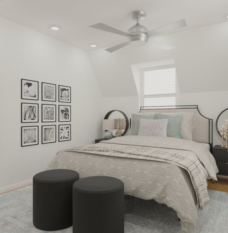 Eclectic, Midcentury Modern, Minimal Bedroom Design by Havenly Interior Designer Cherish-Joie