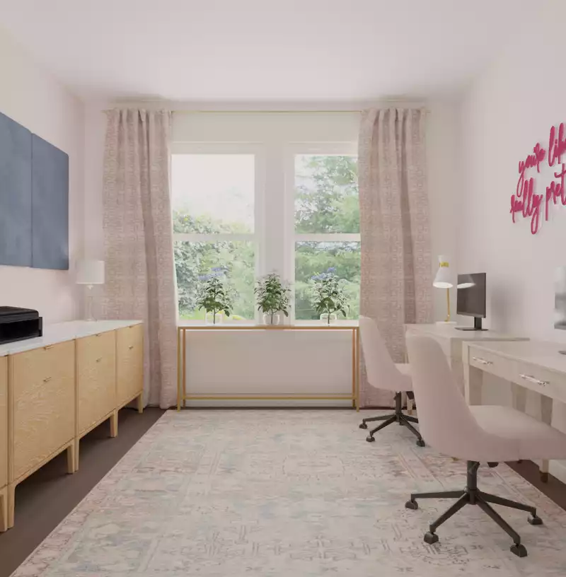 Eclectic, Glam Office Design by Havenly Interior Designer Alix