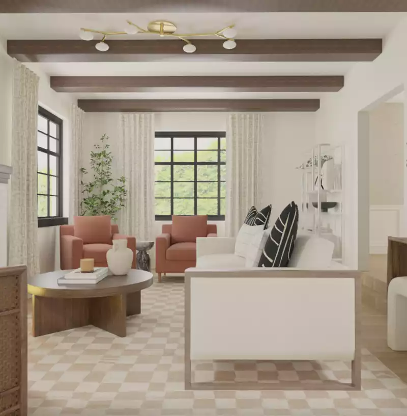 Modern, Organic Modern, Warm Transitional Living Room Design by Havenly Interior Designer Vye
