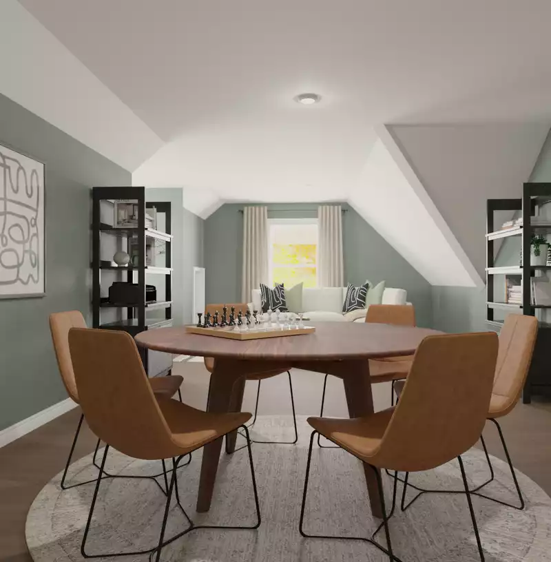 Bohemian, Coastal, Rustic, Transitional Office Design by Havenly Interior Designer Toussaint
