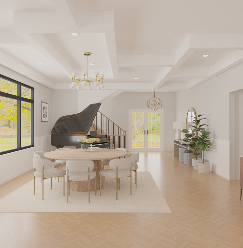 Modern, Classic, Midcentury Modern Living Room Design by Havenly Interior Designer Toussaint