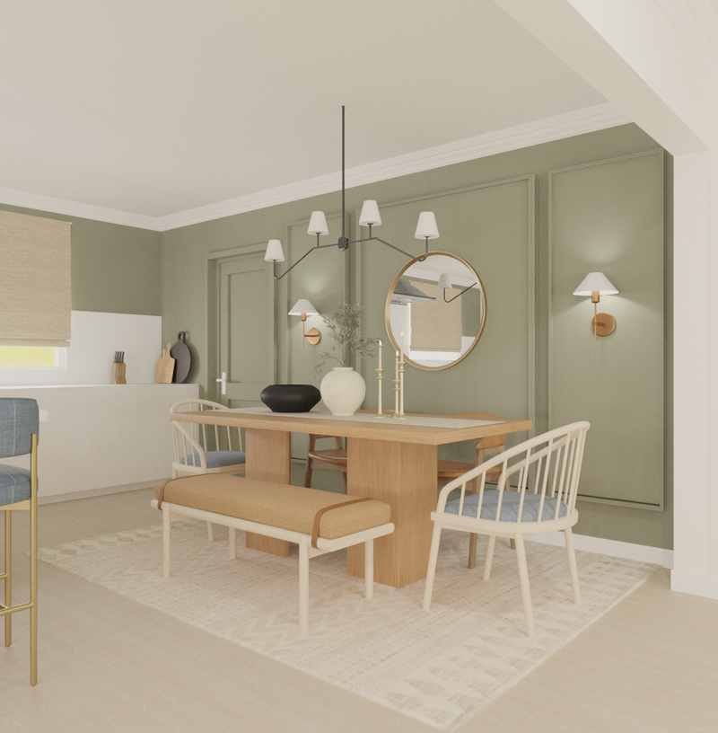 Modern, Minimal, Classic Contemporary Dining Room Design by Havenly Interior Designer Sana
