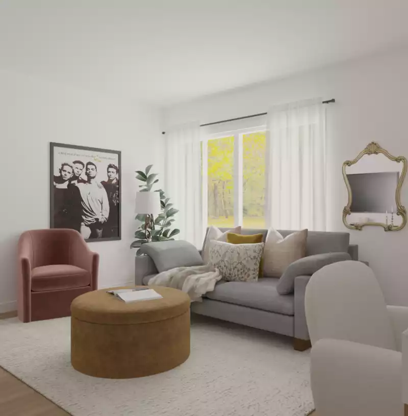 Classic, Eclectic, Glam, Artful Eclectic Living Room Design by Havenly Interior Designer Tara