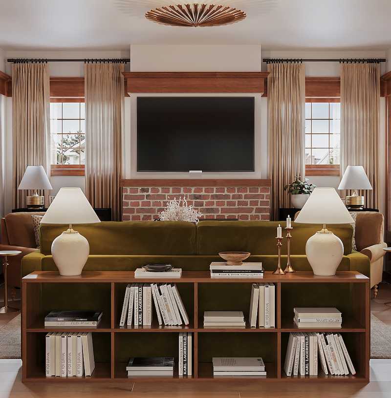 Classic Contemporary, Organic Modern, Warm Transitional Living Room Design by Havenly Interior Designer Kelsey