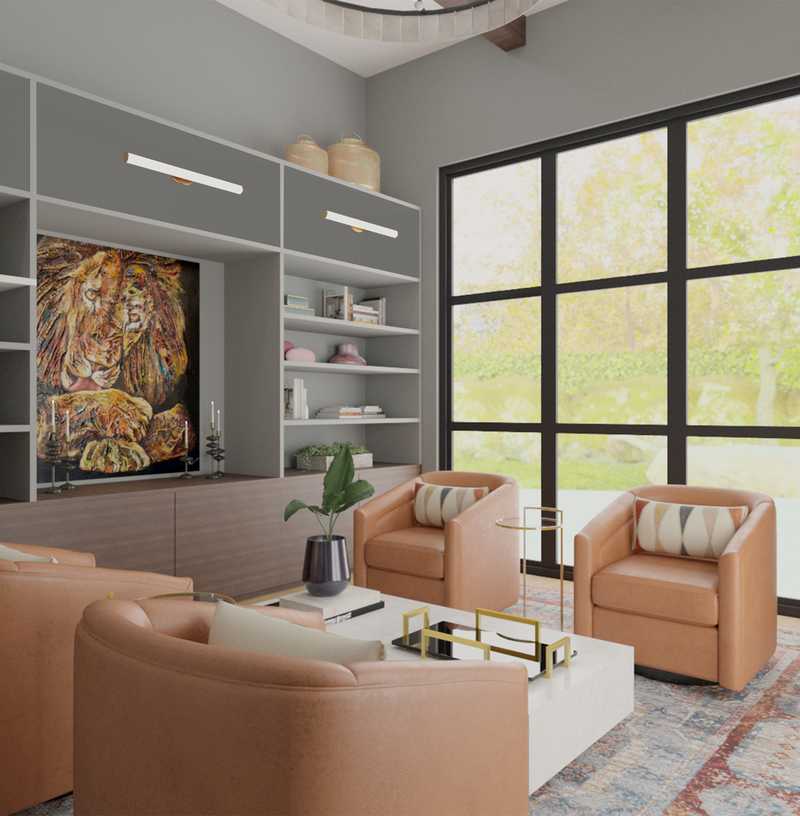 Eclectic Reading Room Design by Havenly Interior Designer Jamie
