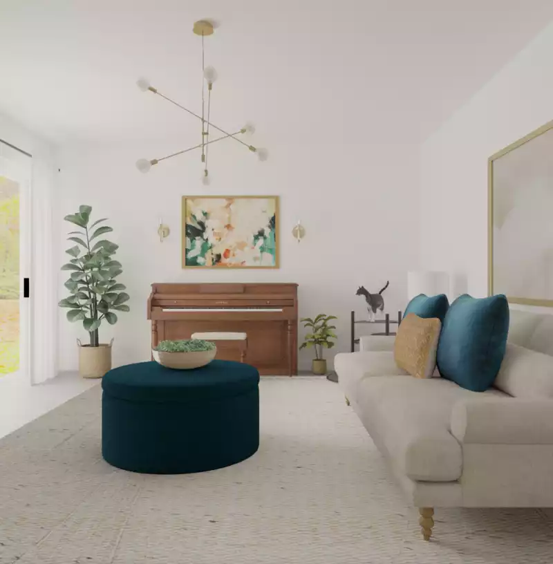 Eclectic, Bohemian, Midcentury Modern, Artful Eclectic Not Sure Yet Design by Havenly Interior Designer Tara