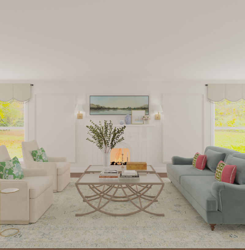 Classic, Traditional Living Room Design by Havenly Interior Designer Tracy