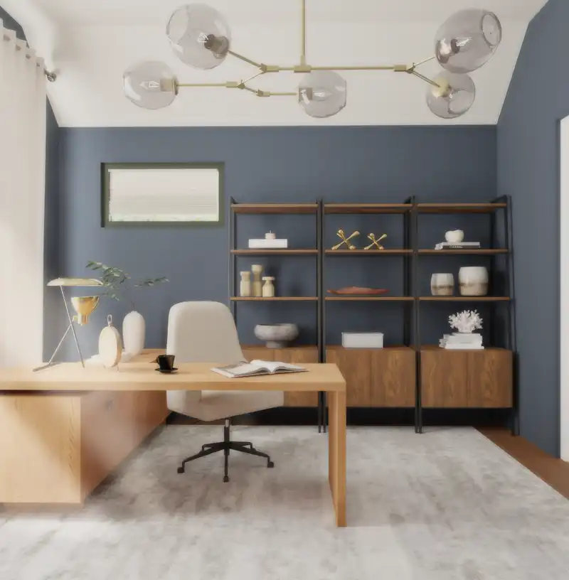 Classic, Transitional, Minimal, Classic Contemporary Office Design by Havenly Interior Designer Sana