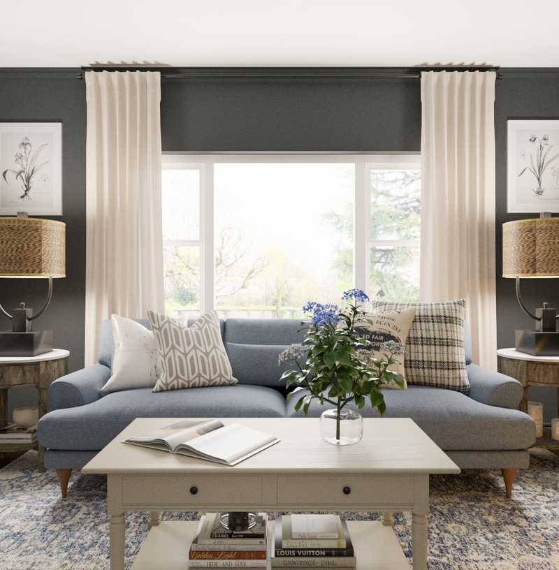 Traditional, Modern Cottage, Traditional Charm Living Room Design by Havenly Interior Designer Maria