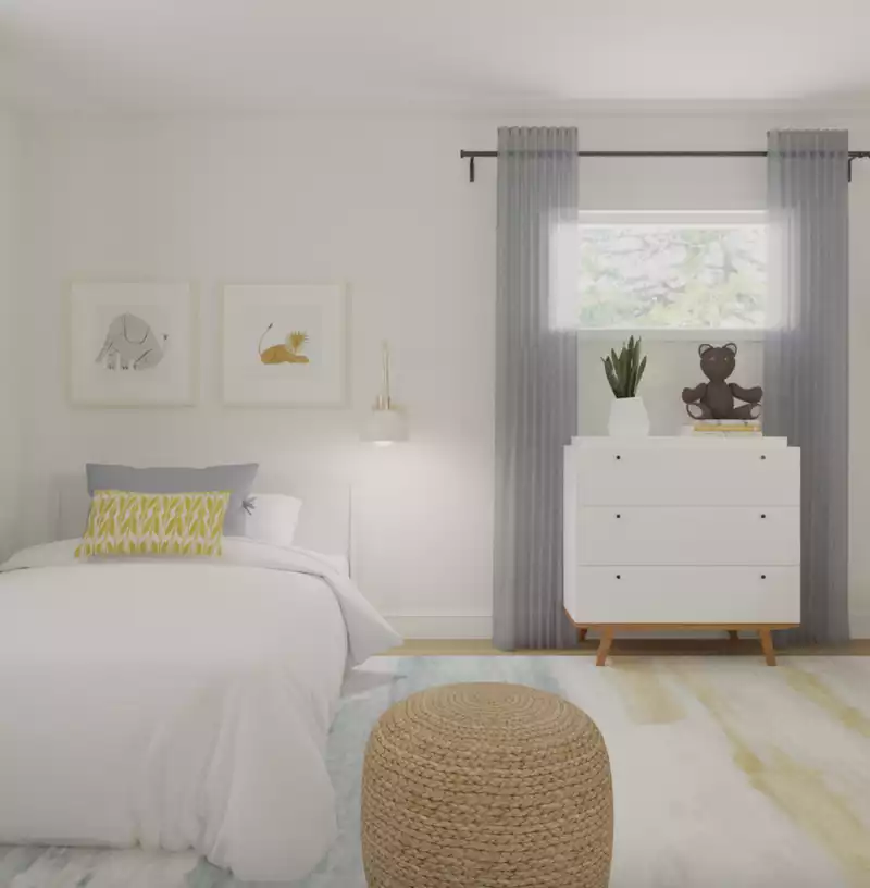 Modern, Transitional, Midcentury Modern Playroom Design by Havenly Interior Designer Vye