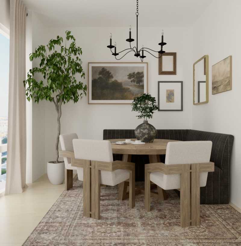 Farmhouse, Transitional, Organic Modern, California Cool, Warm Transitional Living Room Design by Havenly Interior Designer Grace