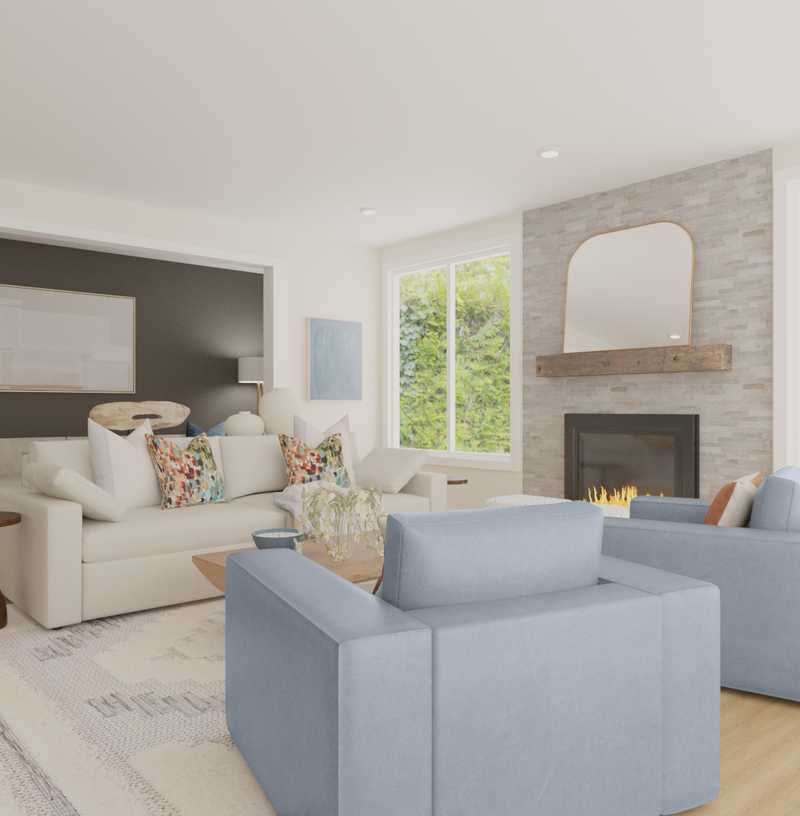 Modern, Classic, Coastal, Glam, California Cool Living Room Design by Havenly Interior Designer Toussaint