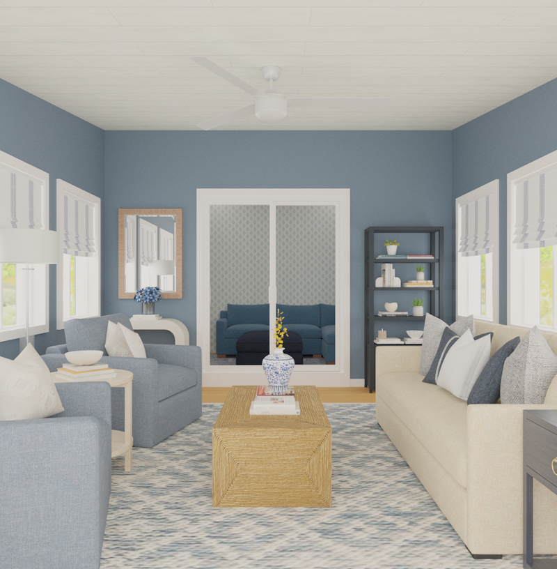 Classic, Coastal, Transitional Reading Room Design by Havenly Interior Designer Katie